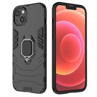 Dėklas Ring Armor iPhone 14 Juodas 18