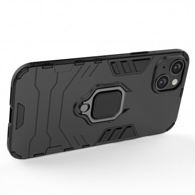 Dėklas Ring Armor iPhone 14 Plus Juodas 12