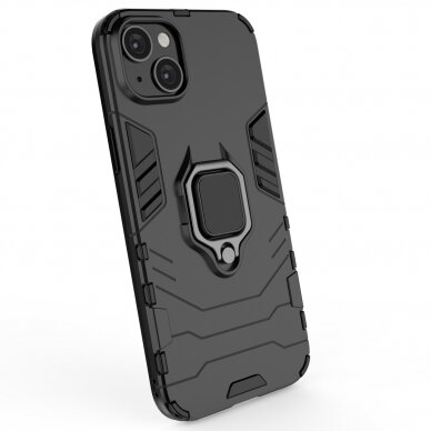 Dėklas Ring Armor iPhone 14 Plus Juodas 4