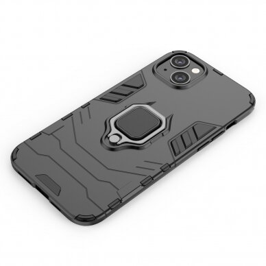 Dėklas Ring Armor iPhone 14 Pro Juodas 11