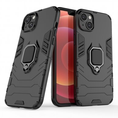 Dėklas Ring Armor iPhone 14 Pro Max Juodas 1