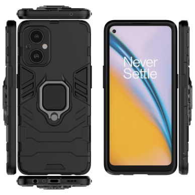 Dėklas Ring Armor tough hybrid OnePlus Nord N20 5G Juodas 8