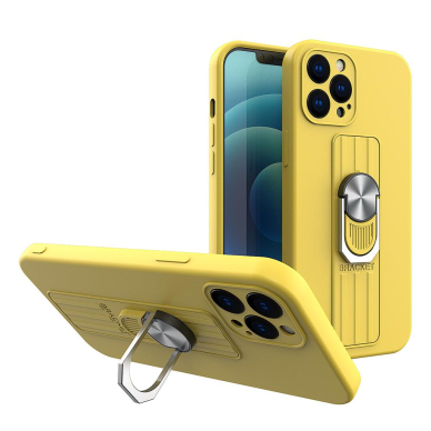 Dėklas su žiedu Ring Case iPhone 11 Pro Geltonas