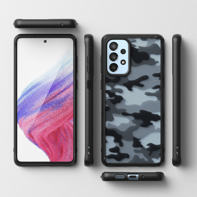 Dėklas Ringke Fusion Matte samsung galaxy a73 Juodas 7