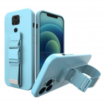 Dėklas su dirželiu Rope case gel TPU Xiaomi Redmi 10X 4G / Xiaomi Redmi Note 9 mėlynas