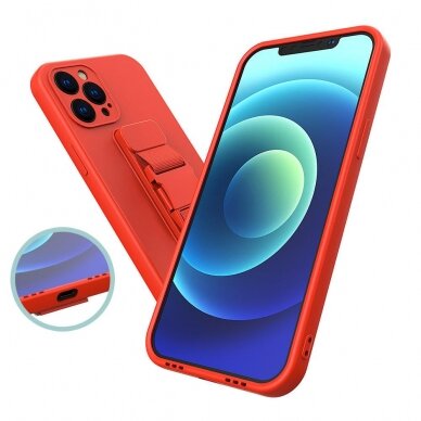 Dėklas su dirželiu Rope case gel TPU iPhone XR Mėlynas 2