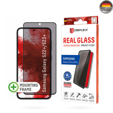 [Užsakomoji prekė] Samsung Galaxy S22 Plus 5G / S23 Plus - Displex Real Stikliukas Privacy Full Cover - Juodas