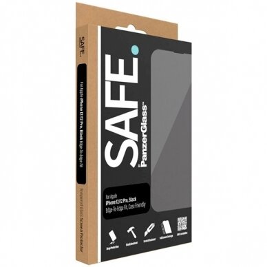 SAFE by PanzerGlass Edge-to-Edge Apsauginis stiklas iPhone 12 / 12 Pro -Juodas  3