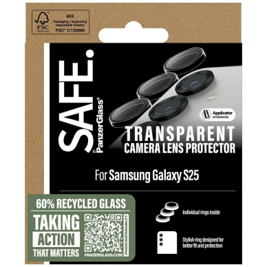 SAFE by PanzerGlass Rings Lens Protector Samsung Galaxy S25 Clear  Glass 3