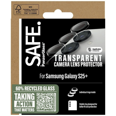 SAFE by PanzerGlass Rings Lens Protector Samsung Galaxy S25+ Clear  Glass 3