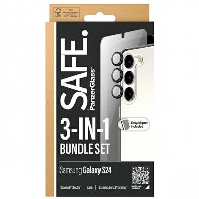 SAFE by PanzerGlass set Dėklas + protective film + camera cover Samsung Galaxy S24 3