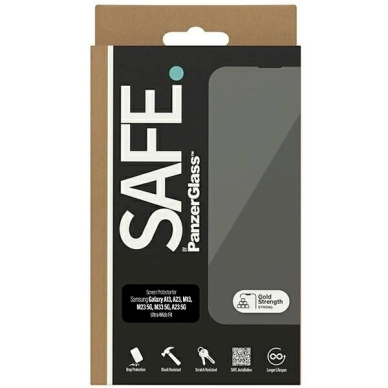 SAFE by PanzerGlass Apsauginis stiklas Samsung Galaxy A13 / A23 / M13 / M23 5G / A23 5G -Juodas  3