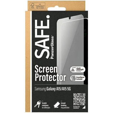 SAFE by PanzerGlass Ultra-Wide Fit Apsauginis stiklas Samsung Galaxy A15 / A15 5G 3