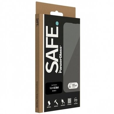 SAFE by PanzerGlass Ultra-Wide Fit Apsauginis stiklas Realme 10 -Juodas  3