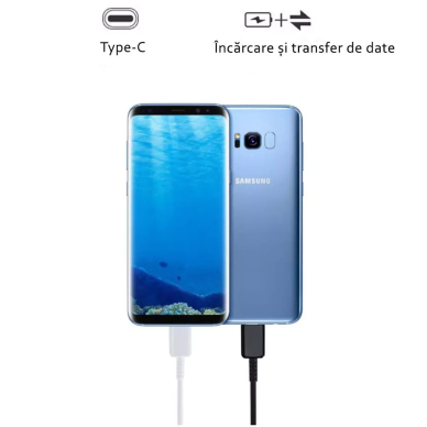 [Užsakomoji prekė] Samsung - Data Cable (EP-DG970BWE) - USB to Type-C, Fast Charge 2.1A, 1m - Baltas (Bulk Packing) 3