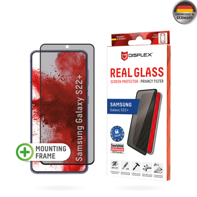 [Užsakomoji prekė] Samsung Galaxy S22 Plus 5G - Displex Real Stikliukas Privacy Full Cover - Juodas