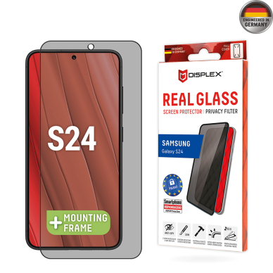 [Užsakomoji prekė] Samsung Galaxy S24 - Displex Real Stikliukas Privacy Full Cover - Juodas