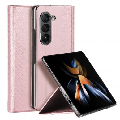 Samsung Galaxy Z Fold5 5G Dux Ducis Bril Wallet Flip Leather Case - Pink