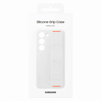 Dėklas Samsung Silicone Grip Samsung Galaxy S23 Baltas (EF-GS911TWEGWW) 4