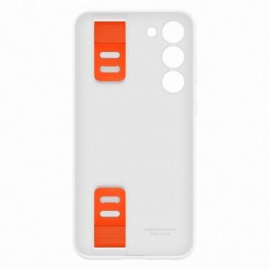 Dėklas Samsung Silicone Grip Samsung Galaxy S23 Plus Baltas (EF-GS916TWEGWW) 5