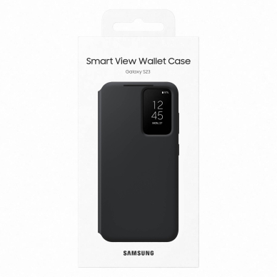 Dėklas Samsung Smart View Wallet Samsung Galaxy S23 Juodas (EF-ZS911CBEGWW) 4