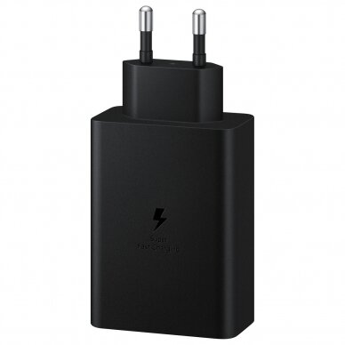 Įkroviklis Samsung 2x USB Type C / USB 65W Juodas (EP-T6530NBEGEU) 1