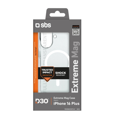 SBS Extreme Mag D3O MagSafe Dėklas iPhone 16 Plus - Skaidrus 1