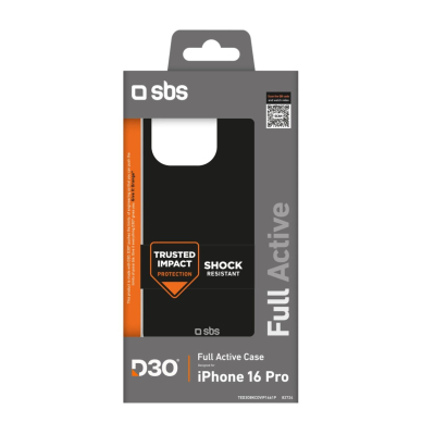 SBS Full Active D3O Dėklas iPhone 16 Pro - Juodas 1