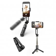[Užsakomoji prekė] Selfie lazda su trikoju, 70cm, Mini - Techsuit (L18Mini) - Juodas