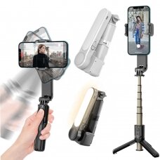 [Užsakomoji prekė] Selfie Stick Gimbal Bluetooth - Techsuit Tripod Mount (L09) - Juodos spalvos
