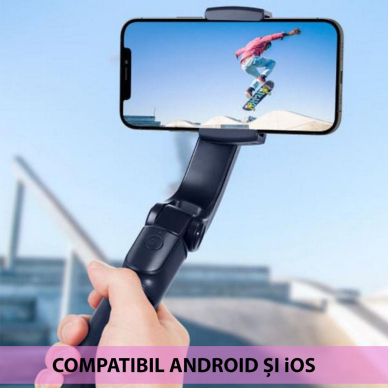 [Užsakomoji prekė] Selfie Stick Bluetooth - Spigen Tripod Mount and Gimbal Stabilizer (S610W) - Juodas 3