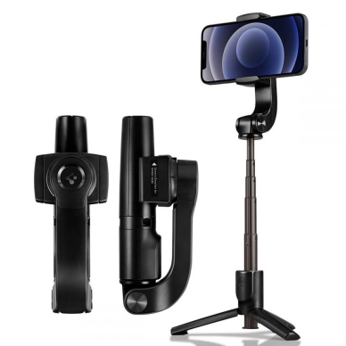 [Užsakomoji prekė] Selfie Stick Bluetooth - Spigen Tripod Mount and Gimbal Stabilizer (S610W) - Juodas