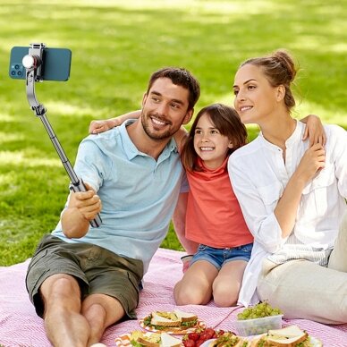 [Užsakomoji prekė] Selfie lazda su trikoju, 70cm - Techsuit (L19s) - Juodas 11