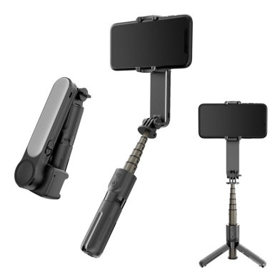 [Užsakomoji prekė] Selfie Stick Gimbal Bluetooth - Techsuit Tripod Mount (L09) - Juodos spalvos 1