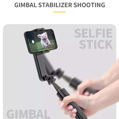 [Užsakomoji prekė] Selfie Stick Gimbal Bluetooth - Techsuit Tripod Mount (L09) - Juodos spalvos 3