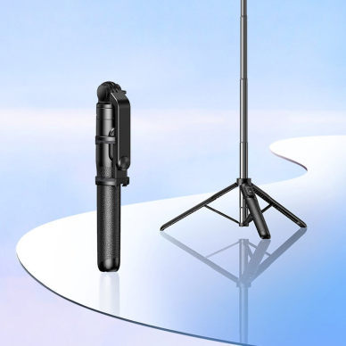 Asmenukių lazda / telescopic pole su stand and bluetooth remote control 1.5m ugreen LP586 - Juodas 6