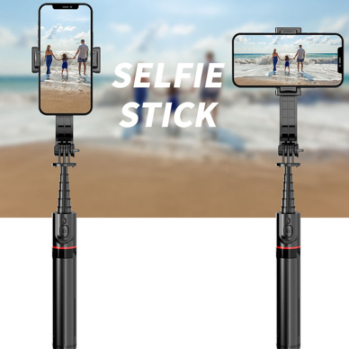 [Užsakomoji prekė] Selfie Stick trepied, portabil - Techsuit L12 - Juodos spalvos 2