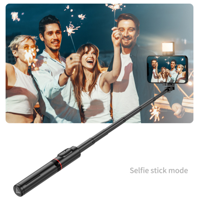 [Užsakomoji prekė] Selfie Stick Wireless - Techsuit LED Tripod (Q12S) - Juodas 3