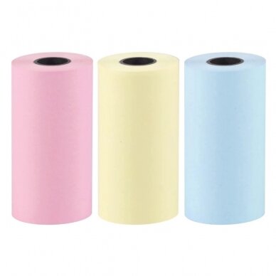 Set of colorful paper rolls the HURC9 cat mini thermal printer - 3 pcs.