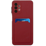 Dėklas su kišenėle kortelėms Card Case Samsung Galaxy A72 4G Bordo