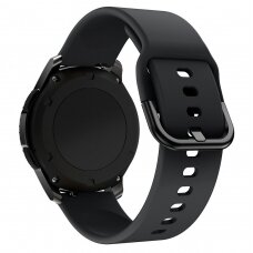 Akcija! Apyrankė Silicone Strap TYS Samsung Galaxy Watch 4/5/6, Galaxy Watch Active (40 / 42 / 44 mm), Huawei Watch GT / GT 2 / GT 3 (42 mm) Juoda
