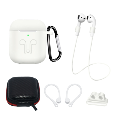 Rinkinys ausinėms Silicone AirPods 2 / AirPods | Baltas