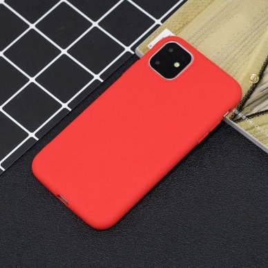 Silikoninis Lankstus Dėklas "Flexible Rubber Cover" Iphone 11 Pro Raudonas 4
