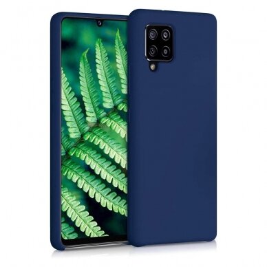 Lankstus Minkštas Dėklas Silicone Case Soft Flexible Rubber Cover Samsung Galaxy A22 4G Mėlynas 2