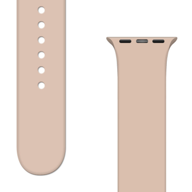 Akcija! Apyrankė Silicone Strap APS Watch Band 8/7/6/5/4/3/2 / SE (45/44 / 42mm) Smėlinė