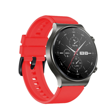 Akcija! Silicone Strap for Huawei Watch GT 2/3/4/2 Pro/3 Pro/4 Pro/GT 2e 46mm - Red  1