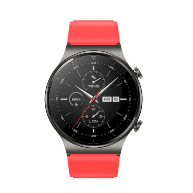 Akcija! Silicone Strap for Huawei Watch GT 2/3/4/2 Pro/3 Pro/4 Pro/GT 2e 46mm - Red  2