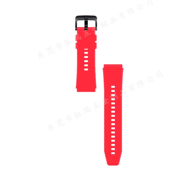 Akcija! Silicone Strap for Huawei Watch GT 2/3/4/2 Pro/3 Pro/4 Pro/GT 2e 46mm - Red  4