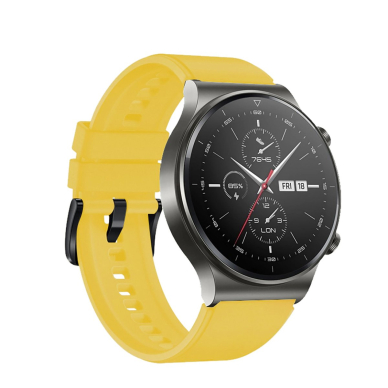 Silikoninė apyrankė Huawei Watch GT 2/3/4/2 Pro/3 Pro/4 Pro/GT 2e 46mm - Geltona 1