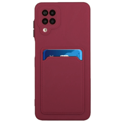 Dėklas su kišenėle kortelėms Card Case Samsung Galaxy A42 5G Bordo